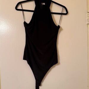 Black Halter Bodysuit